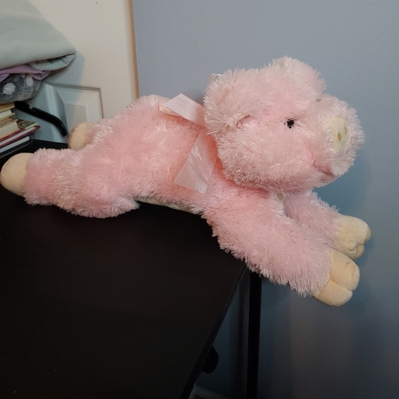 Cal Plush Pink/Cream Pig Plush 21in - Picture 1 of 13